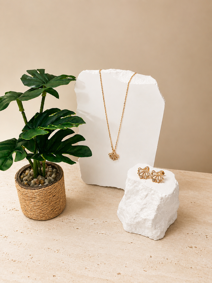Collier MAREA CONCHA-Plaqué or &amp; Zirconium