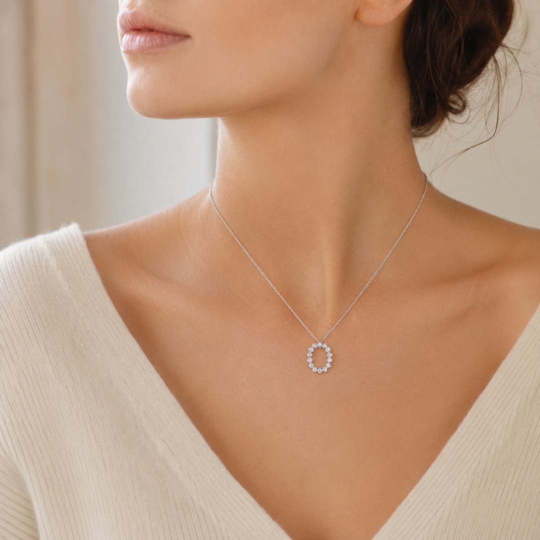 Collier Iris-Argent 925/000 &amp; Zirconium