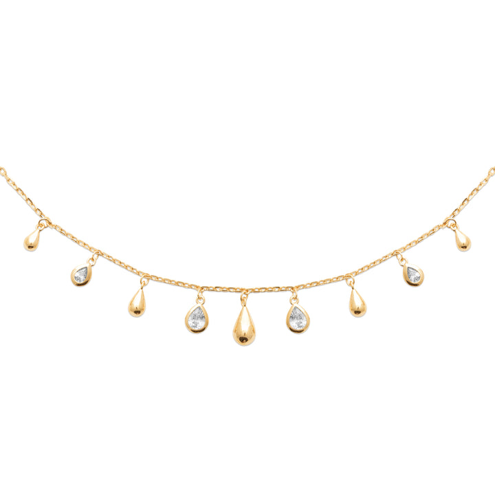 Collier Pluie de lumière-Plaqué or &amp; Zirconium