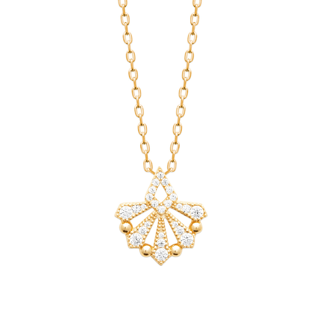 Collier MAREA CONCHA-Plaqué or &amp; Zirconium