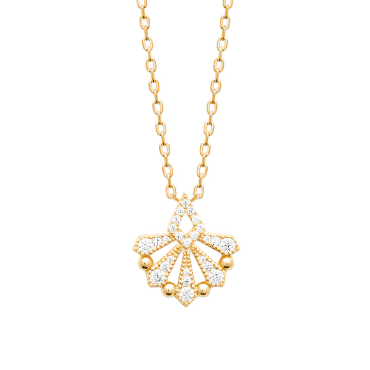 Collier MAREA CONCHA-Plaqué or &amp; Zirconium