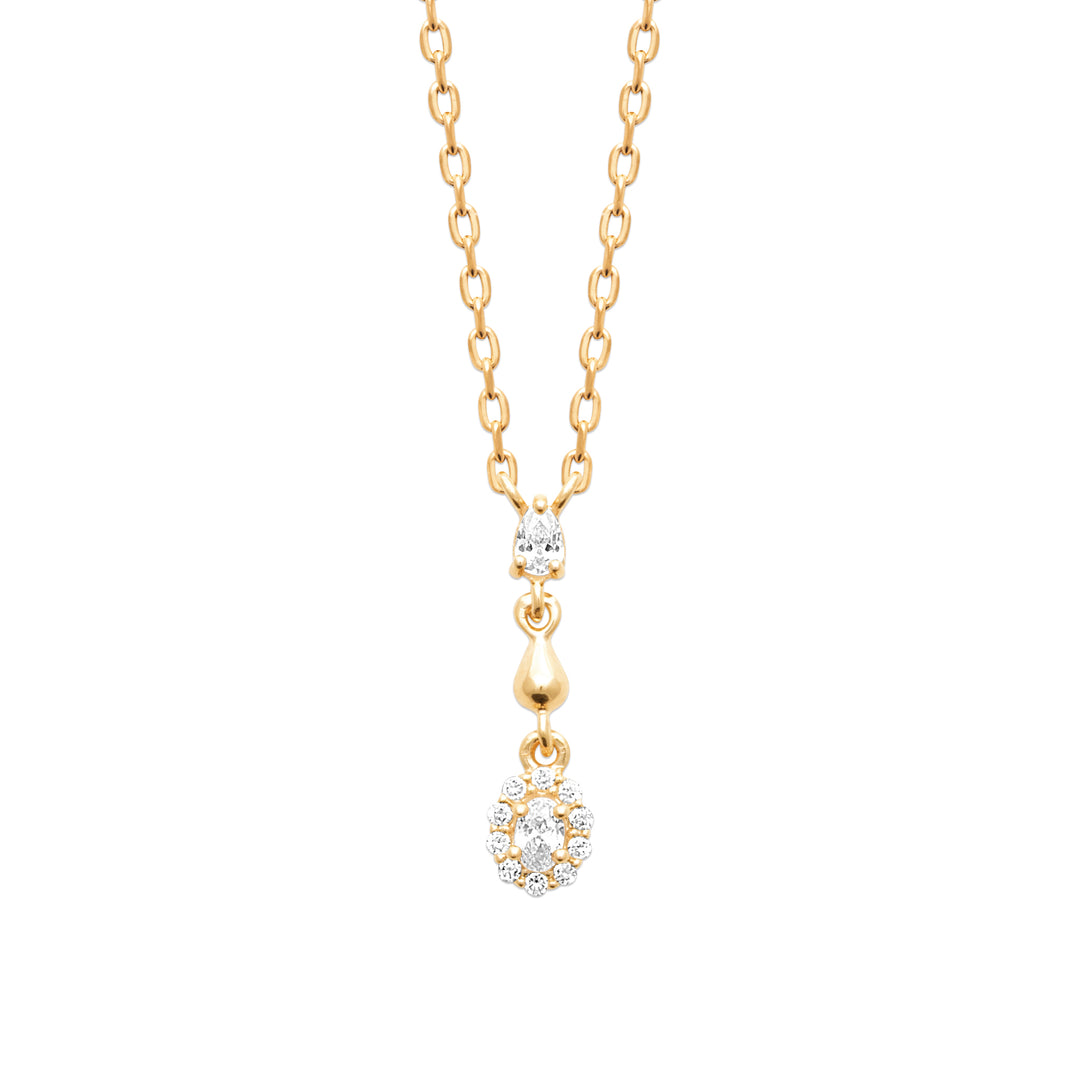 Collier Goutte Précieuse -Plaqué or &amp; Zirconium