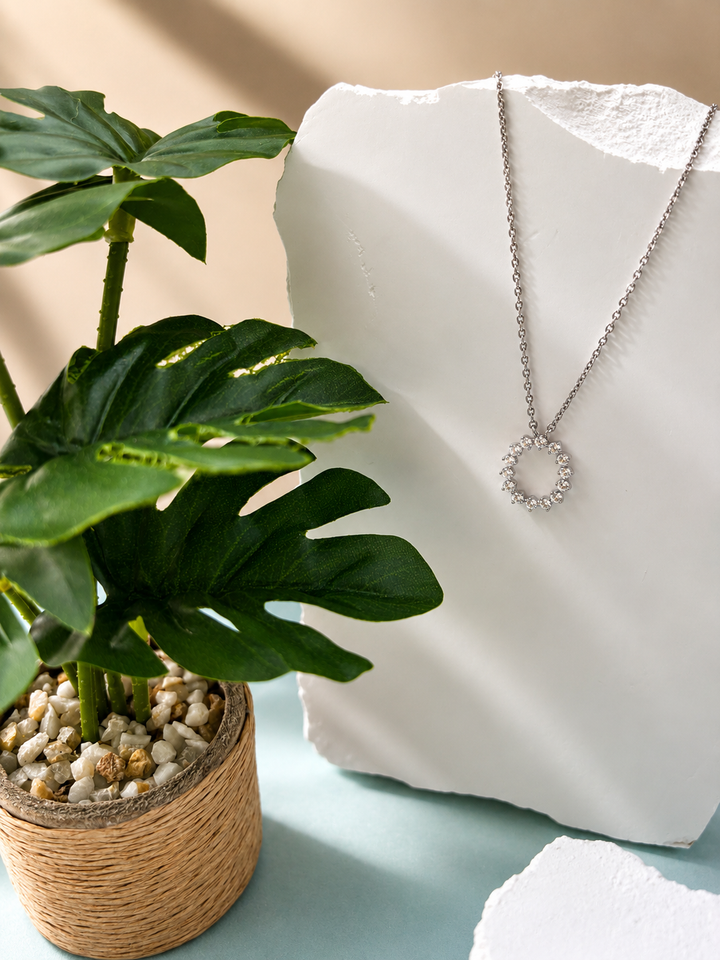 Collier Iris-Argent 925/000 &amp; Zirconium