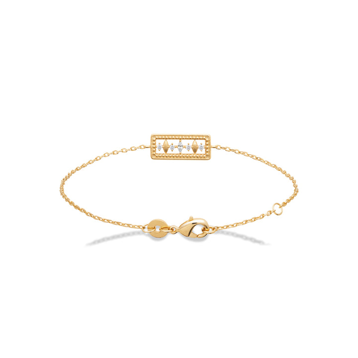 Bracelet GOLDEN AURA-Plaqué or &amp; Zirconium