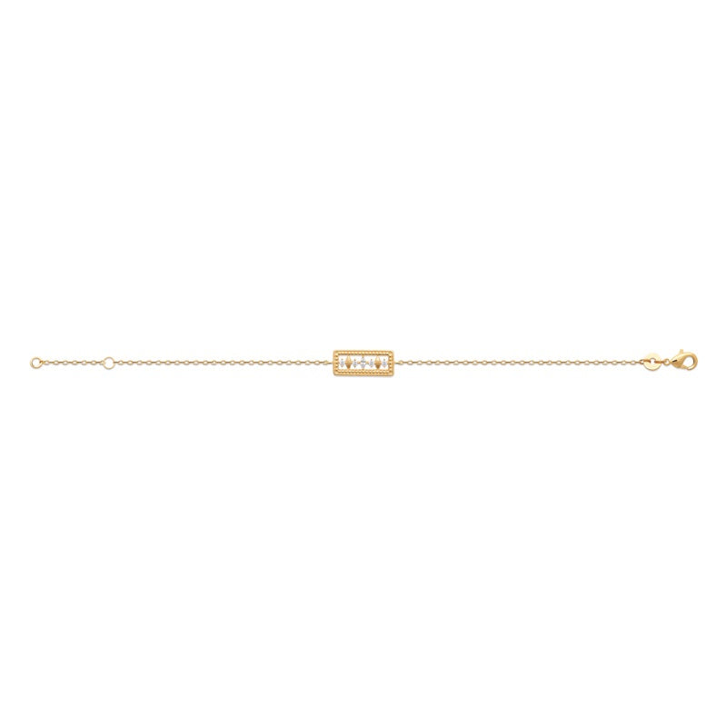 Bracelet GOLDEN AURA-Plaqué or &amp; Zirconium