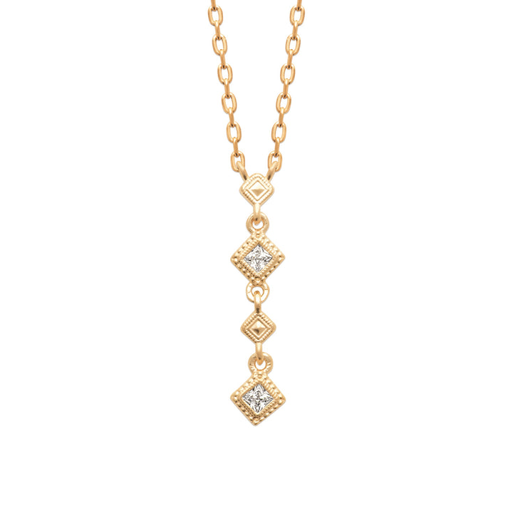 Collier AURA LIGNE-Plaqué or &amp; Zirconium
