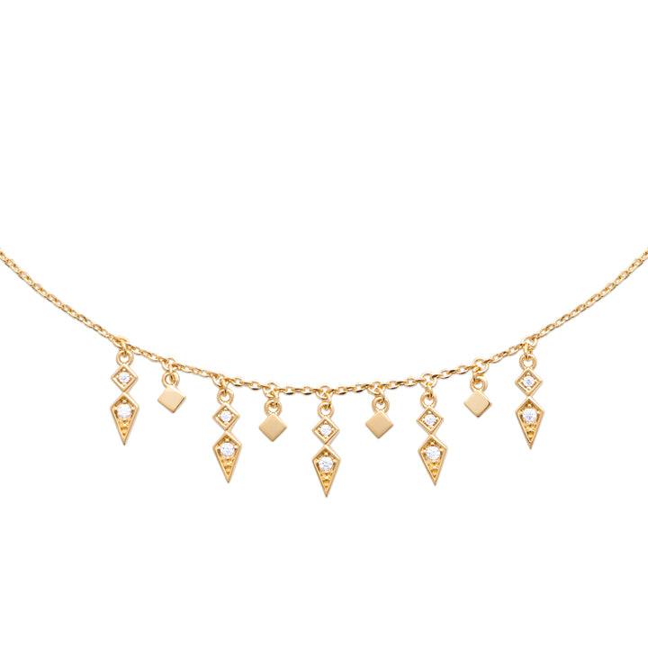 Collier AURA ECLATS-Plaqué or &amp; Zirconium