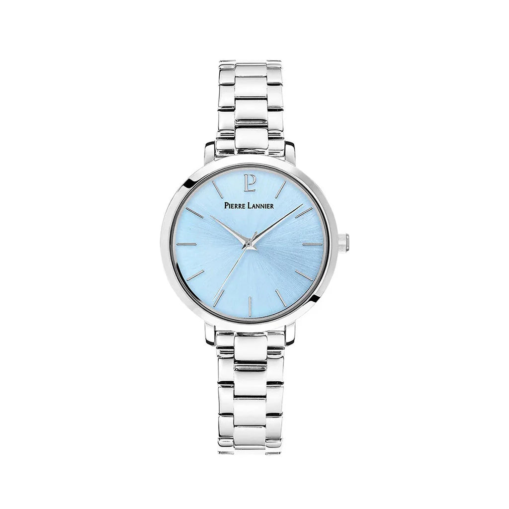 Montre Femme Pierre Lannier CHOUQUETTE-Argentée Cadran Bleu