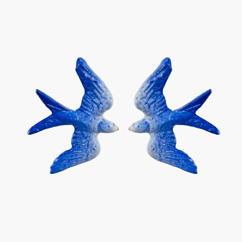 Boucles d’oreilles Nach hirondelles bleues