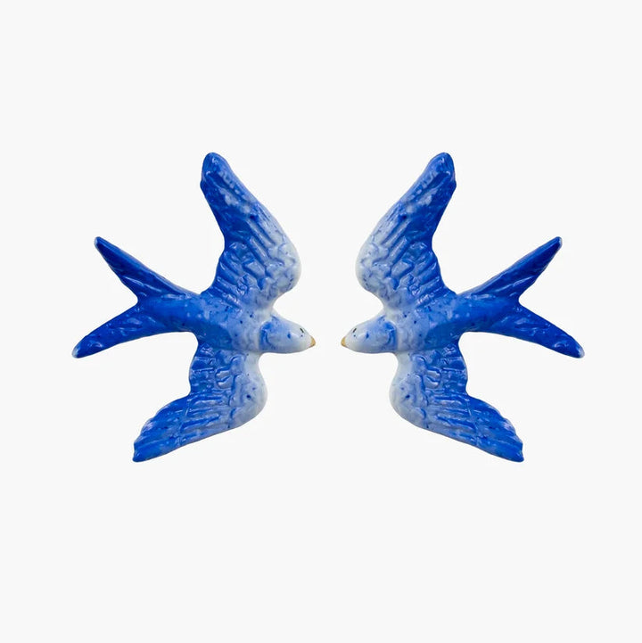 Boucles d’oreilles Nach hirondelles bleues