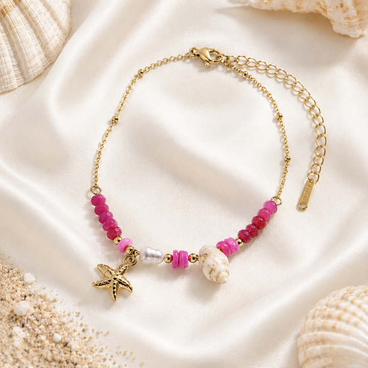 Bracelet CALYPSO Fuschia-Acier Inoxydable