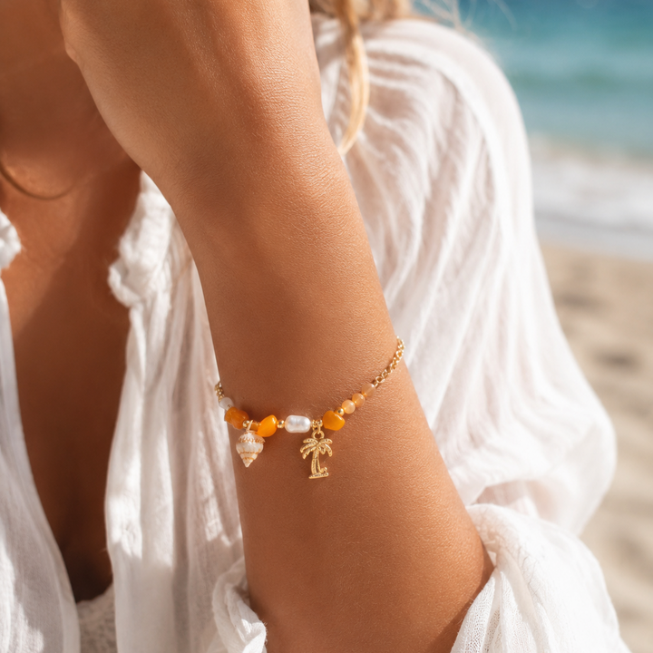 Bracelet Calypso Orange-Acier Inoxydable