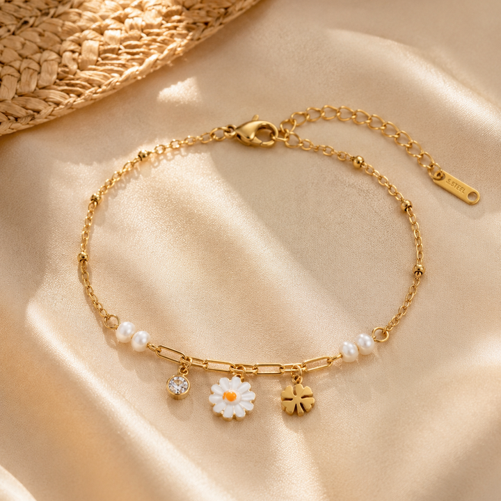 Bracelet TRESOR Fleuri-Acier Inoxydable