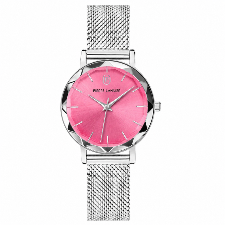 Montre Femme Pierre Lannier,  MULTIPLES-Argentée Cadran Rose
