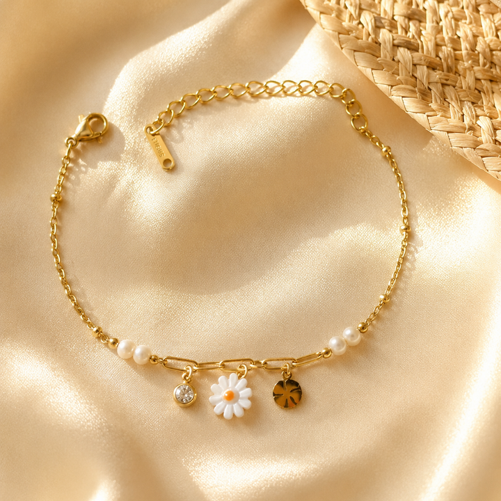 Bracelet TRESOR Fleuri-Acier Inoxydable